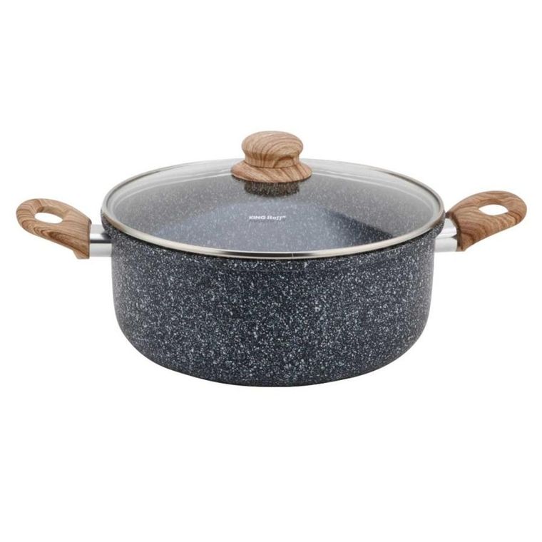 Kinghoff, garnek marmurowy z koszem do smażenia, 4l, kh-1985