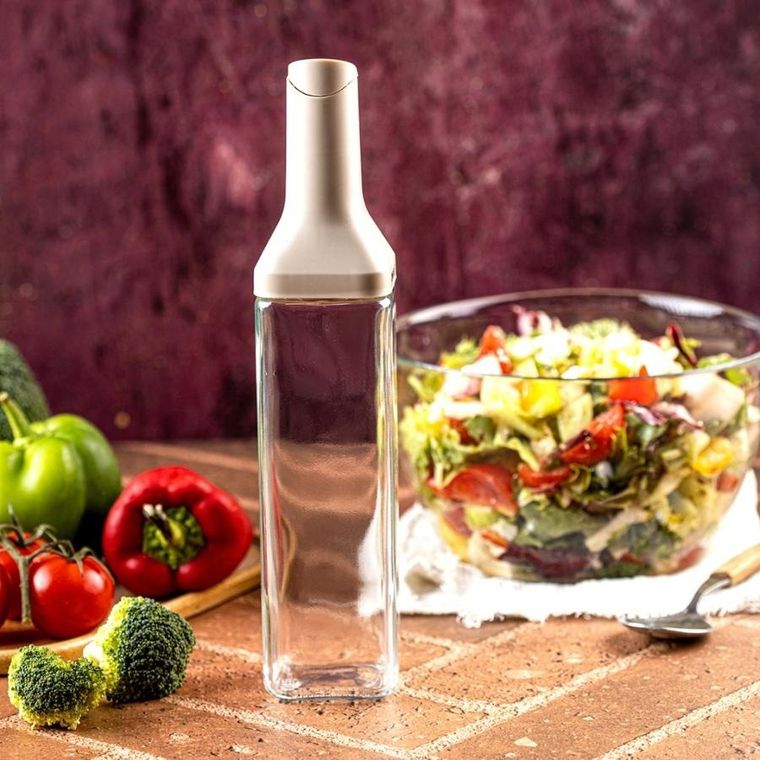 Kinghoff, szklana butelka z nalewakiem do octu i oliwy, 500 ml, kh-2004