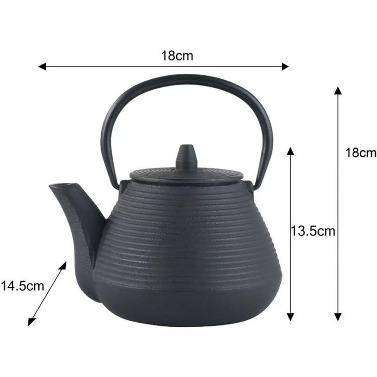 Kinghoff, zaparzacz żeliwny dzbanek z filtrem i filiżankami, 1l