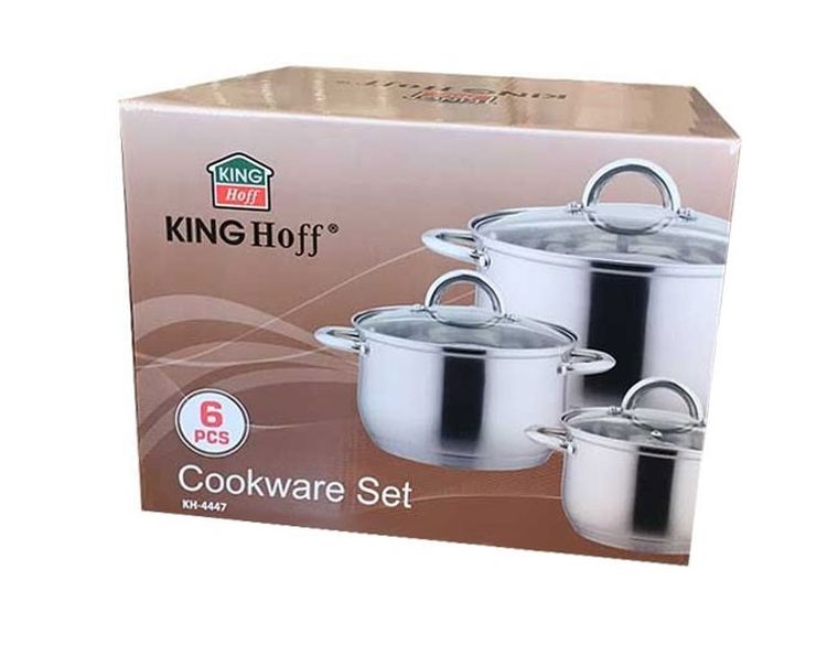 Kinghoff, zestaw garnków stalowych, 6 elementów, KH-4447