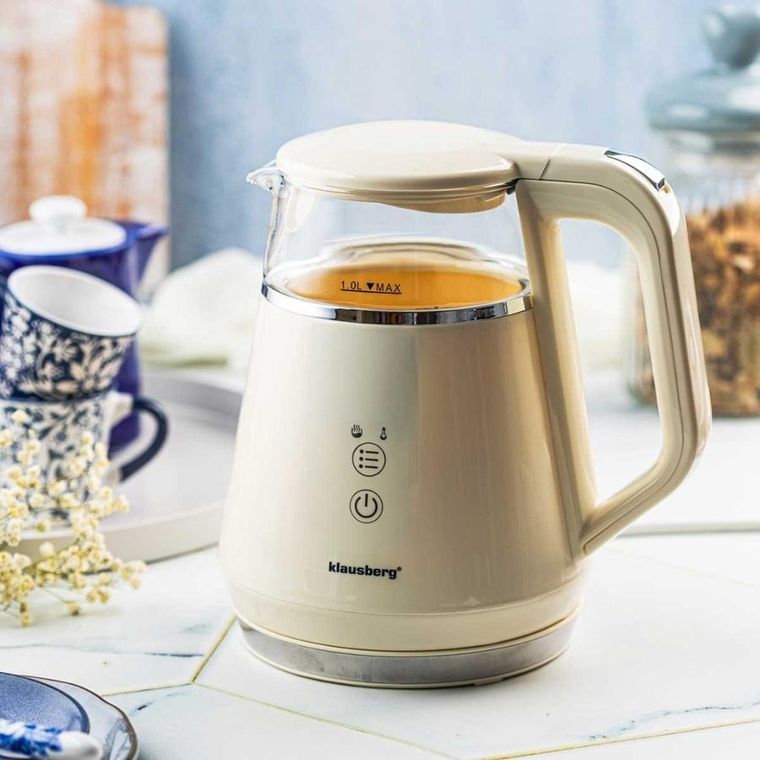 Klausberg, czajnik elektryczny LED z regulacją temperatury, 1l