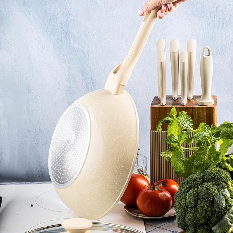 Klausberg, patelnia głęboka, marmurkowa, z pokrywą, 28cm, kb-7991