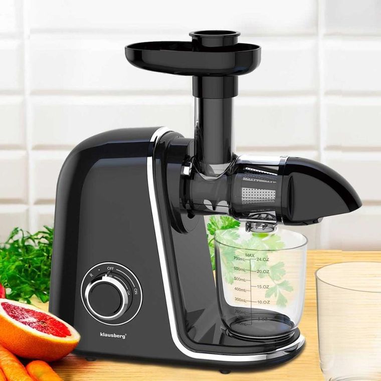 Klausberg, sokowirówka, wyciskarka wolnoobrotowa, czarna, KB-7866