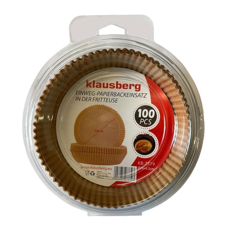 Klausberg, wkład papierowy do frytownicy, 16 cm, 100 szt