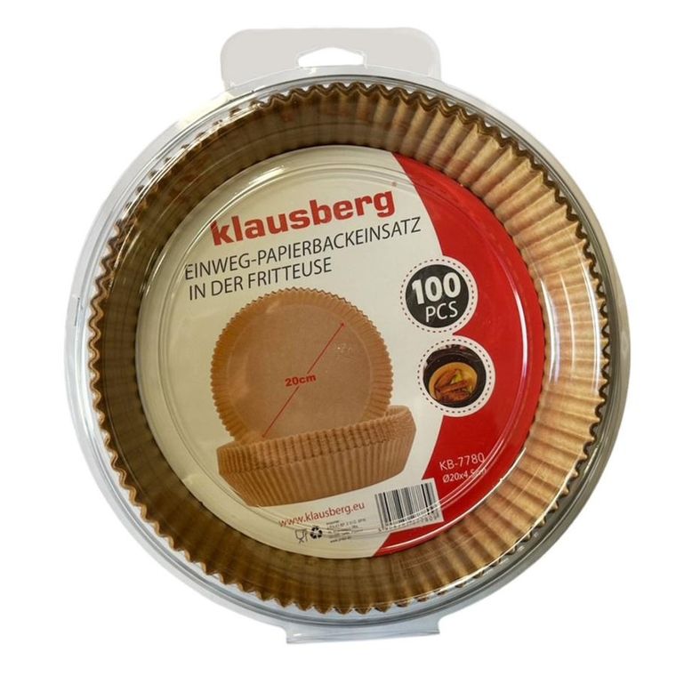 Klausberg, wkład papierowy do frytownicy, 20 cm, 100 szt