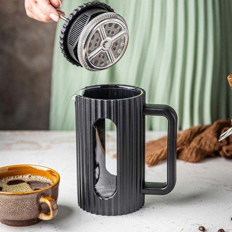 Klausberg, zaparzacz tłokowy do kawy/herbaty, czarny, 600 ml