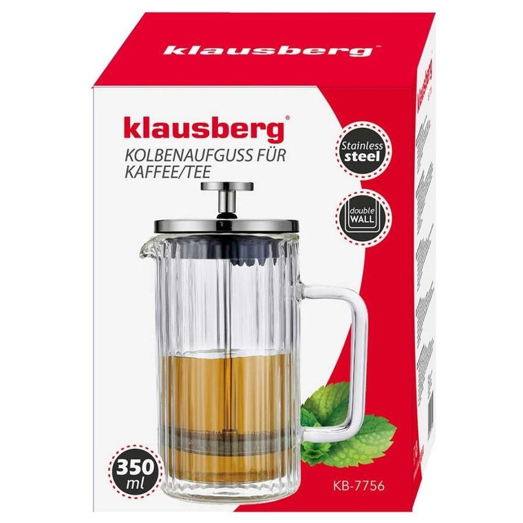 Klausberg, zaparzacz tłokowy do kawy/herbaty, termiczny, 350 ml