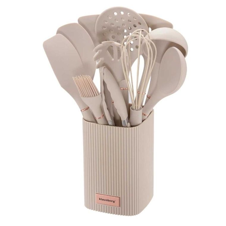 Klausberg, zestaw 12 silikonowych przyborów kuchennych w stojaku, kb-9012