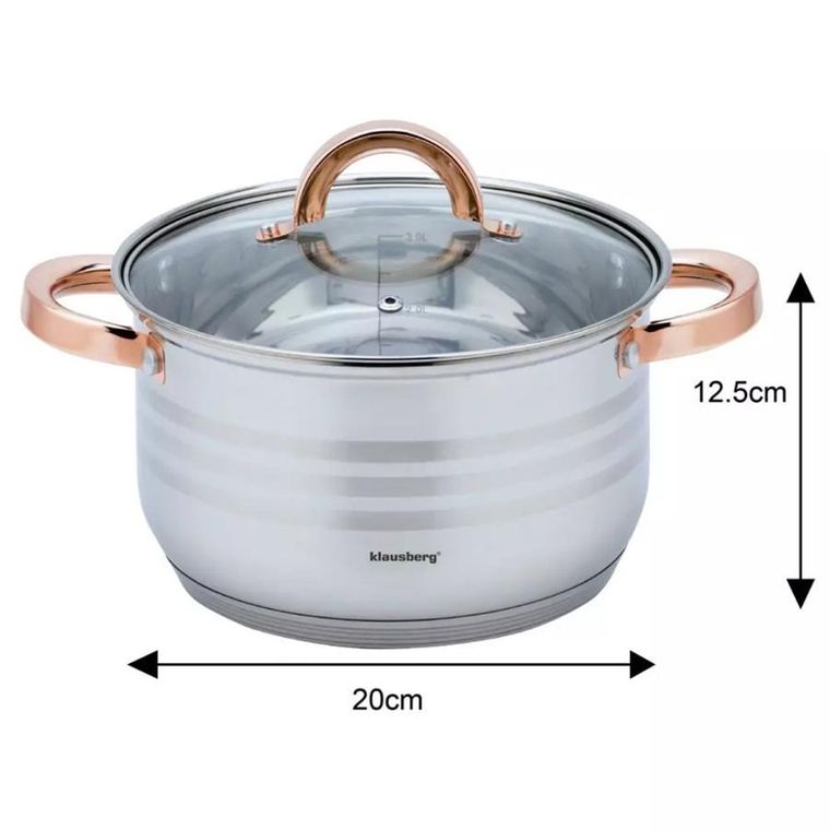 Klausberg, zestaw garnków, 12 elementów, KB-7700