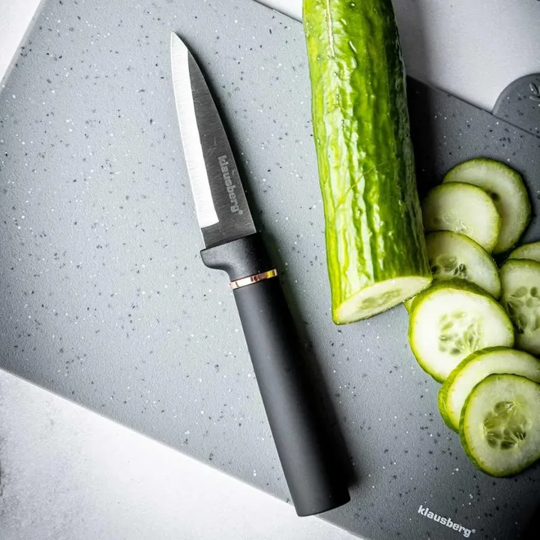 Klausberg, zestaw noży i desek kuchennych na stojaku