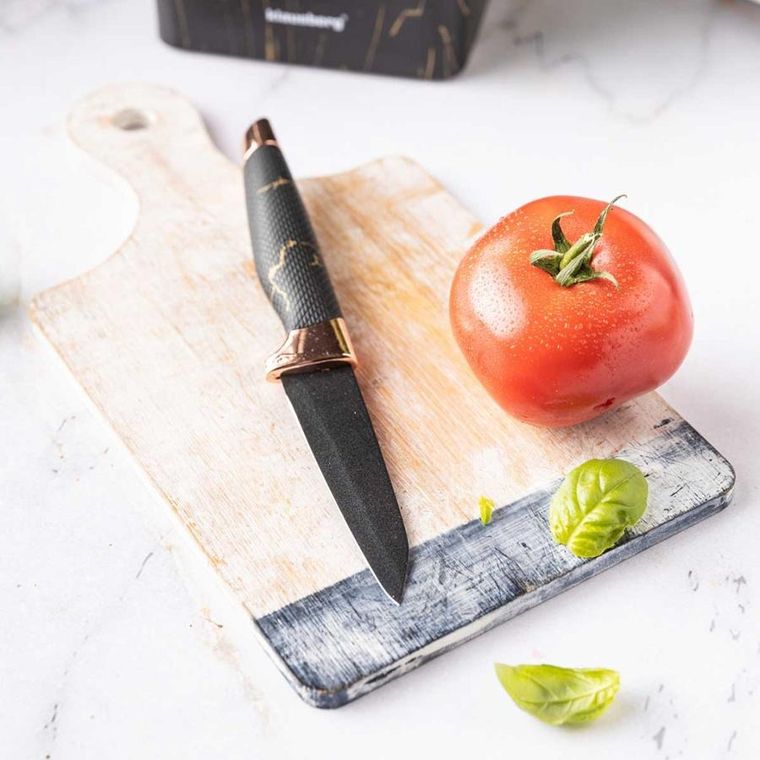 Klausberg, zestaw noży kuchennych z ostrzałką, stojak