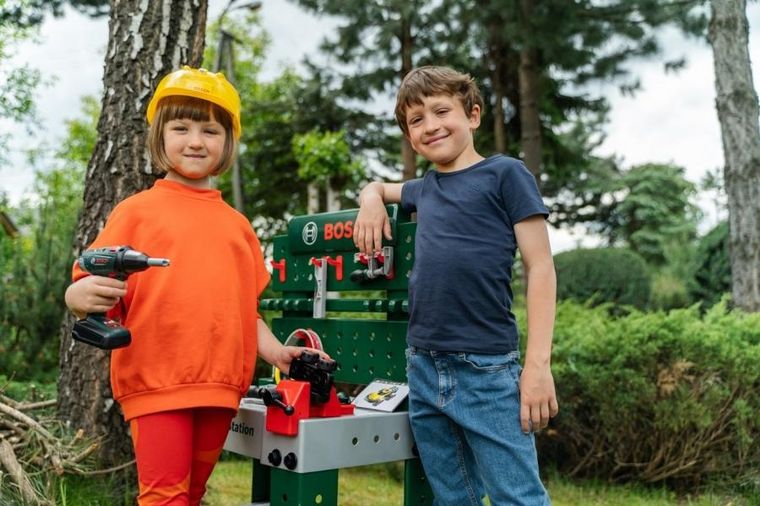 Klein, Bosch, Warsztat z narzędziami budowlanymi, 81 elementów