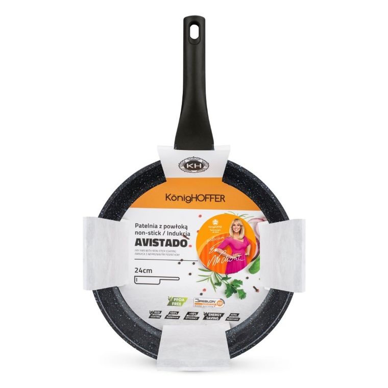 Könighoffer Avistado, patelnia marmurowa, indukcja, 24 cm