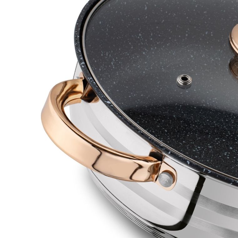 Könighoffer, Bari Rose Gold, komplet garnków, indukcja, 12 elementów