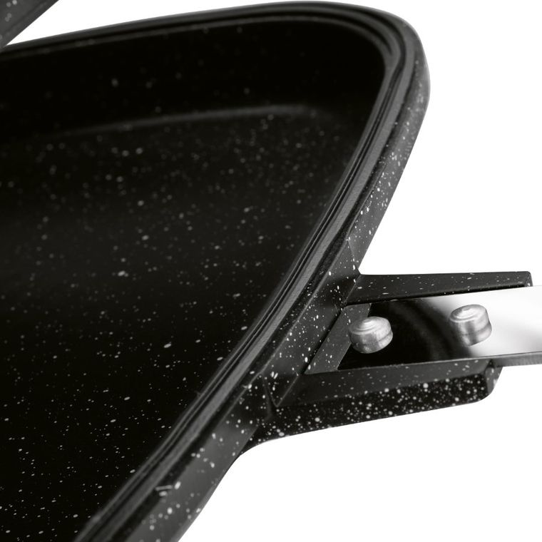 Könighoffer, Doppio Marble, patelnia grillowa dwustronna, marmurowa, 32-24 cm