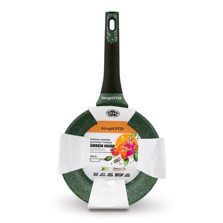 Könighoffer Green Husk, patelnia granitowa, indukcja, 20 cm