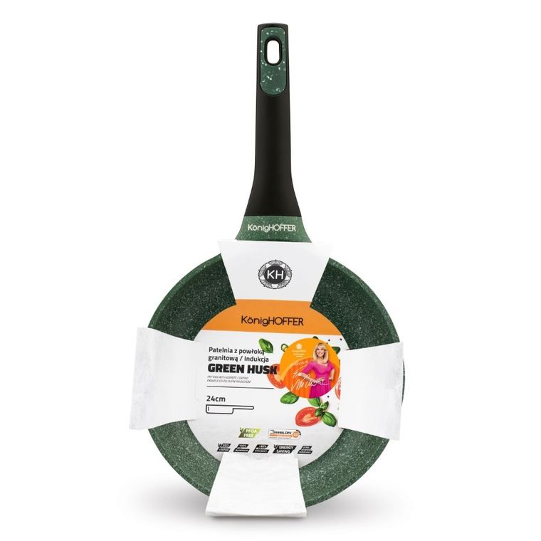 Könighoffer Green Husk, patelnia granitowa, indukcja, 24 cm