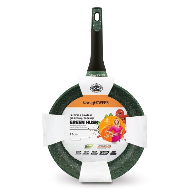 Könighoffer Green Husk, patelnia granitowa, indukcja, 28 cm