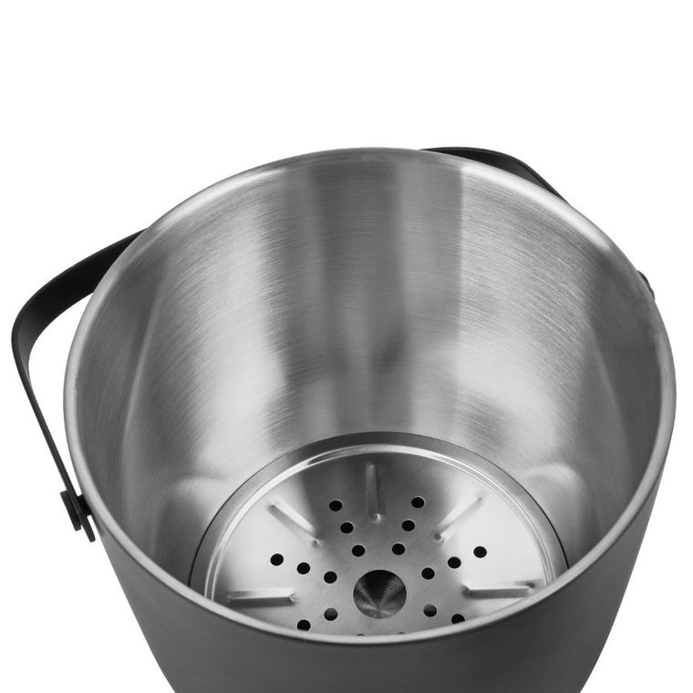 Könighoffer, Ori, wiaderko do lodu ze szczypcami, black, 2,8l