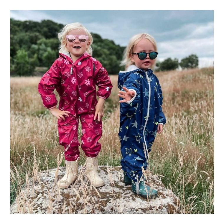 Kombinezon przeciwdeszczowy dziecięcy z kapturem, różowy, LittleLife