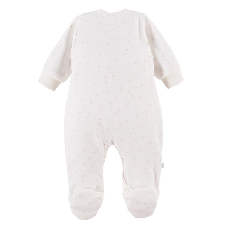 Komplet niemowlęcy, Czapka, Body z długim rękawem, Półśpiochy, Pajac, ecru, Eevi