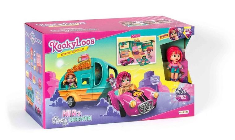 KookyLoos, Mia's Kooky Caravan, przyczepa kempingowa, zestaw z figurką