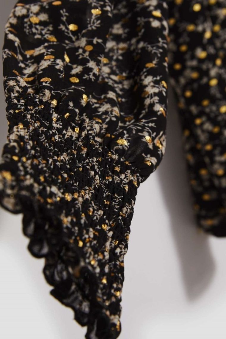 Koszula damska z długim rękawem, czarna, Moodo