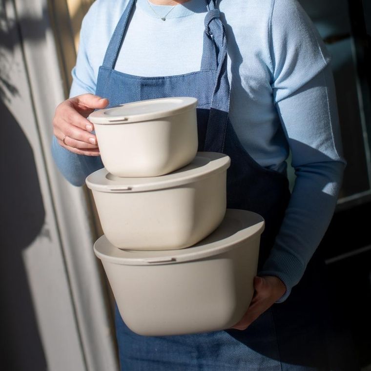 Koziol, pojemnik z pokrywką, Connect 4l, Desert Sand