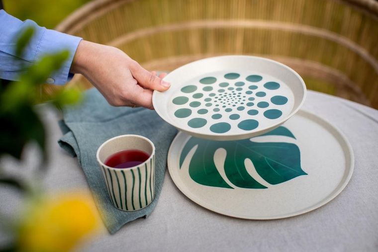 Koziol, talerz, Connect Monstera, 20.5 cm, 4 szt.