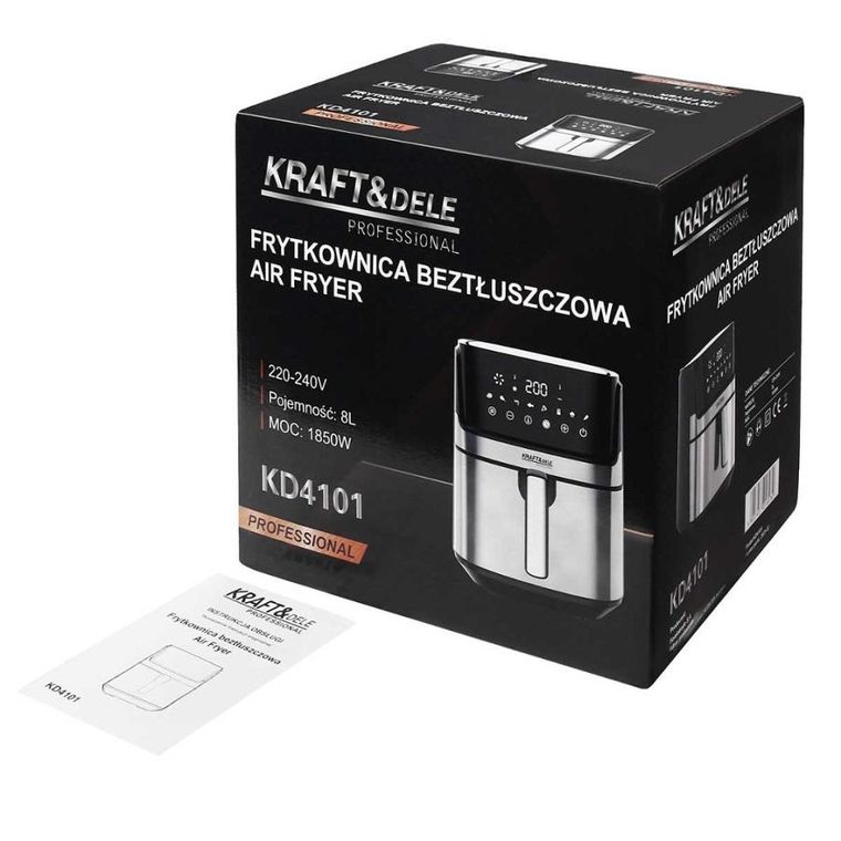 Kraft&dele, frytownica beztłuszczowa, air fryer, 8l, 1850W, KD-4101