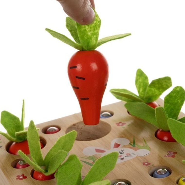 Kruzzel, marchewkowy ogród, drewniana gra edukacyjna