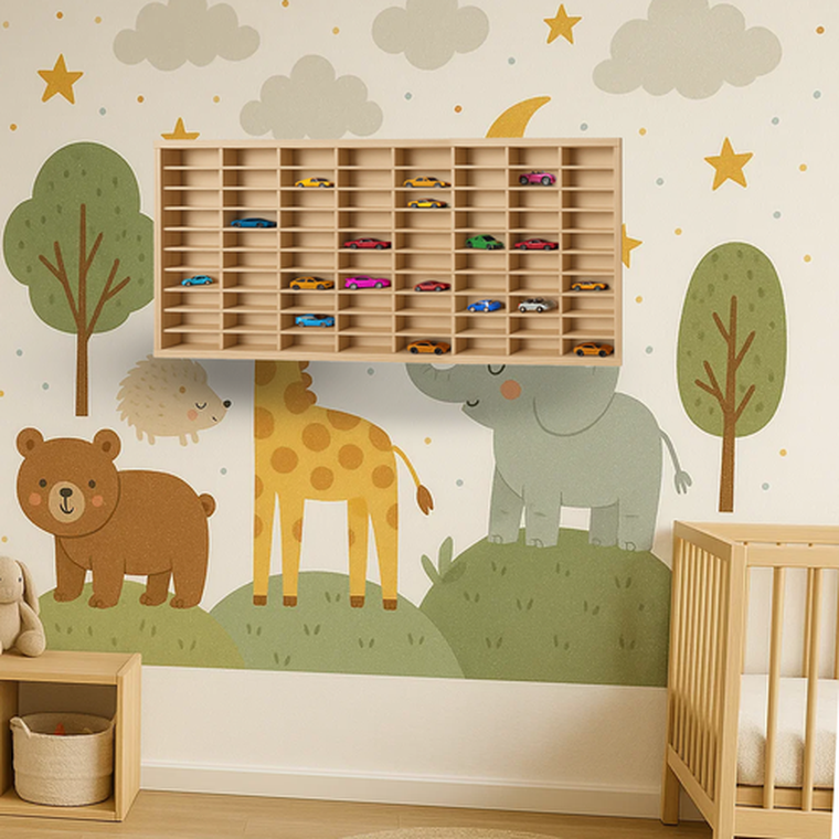 Kruzzel, półka drewniana na auta