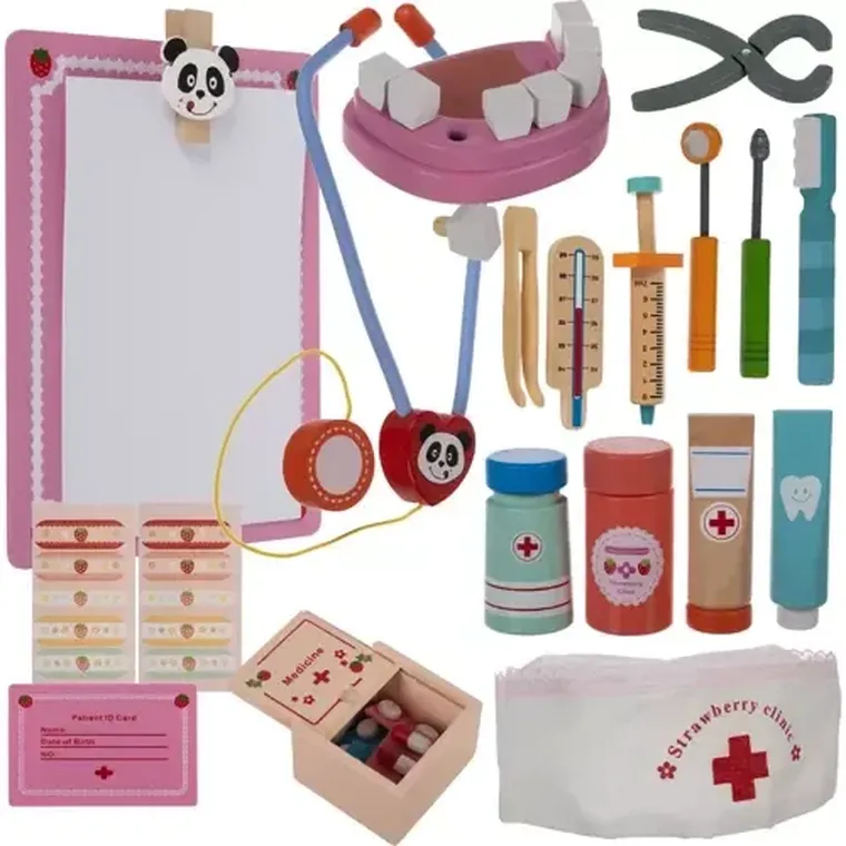 Kruzzel, zestaw małego doktora, drewniany