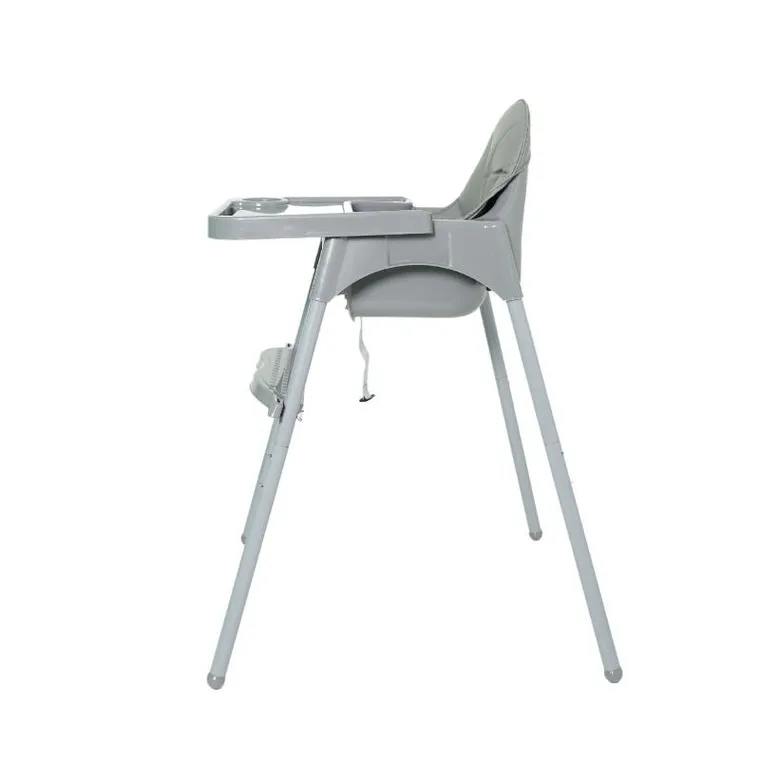 Krzesełko do karmienia, regulowane, szary