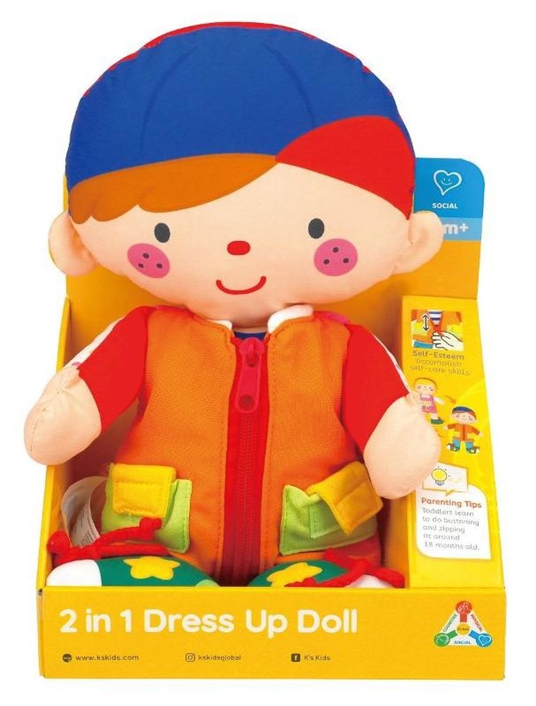 K's Kids, Chłopiec i dziewczynka, lalka szmaciana do ubierania, dwustronna