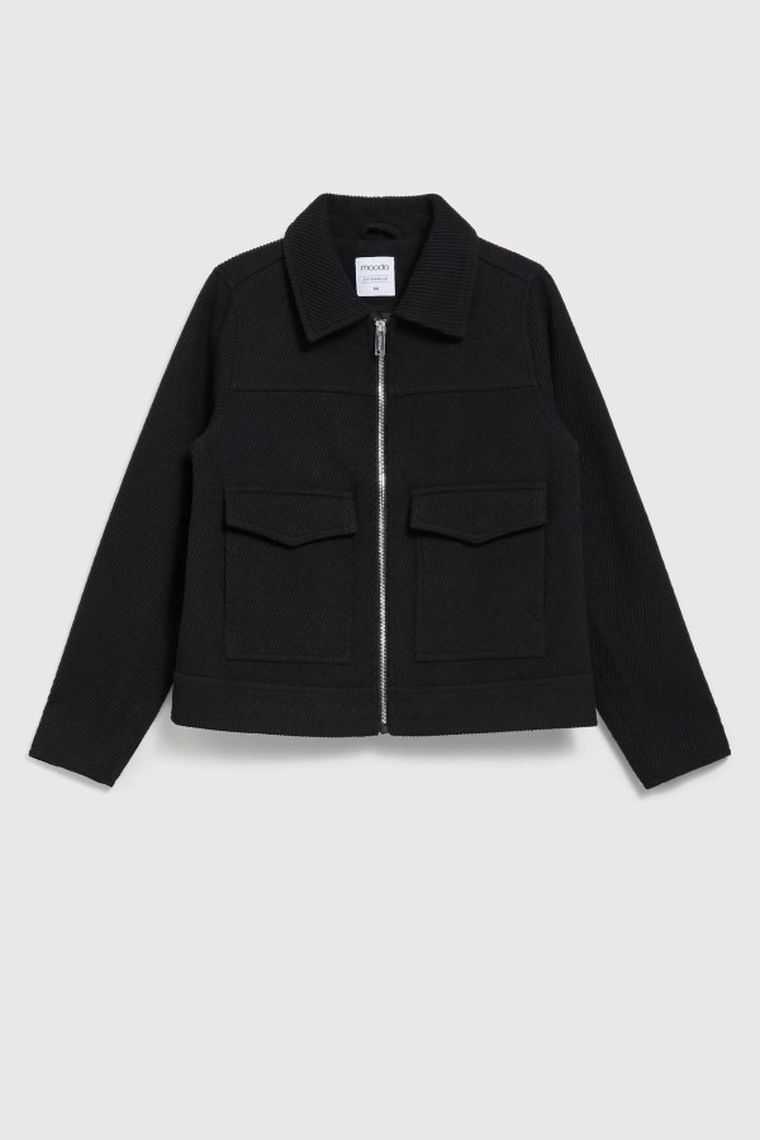 Kurtka damska, czarna, Moodo