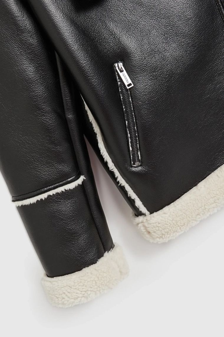 Kurtka damska, czarna, Moodo