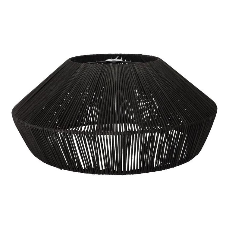 Lampa wisząca, rattanowa, 50 cm, czarna