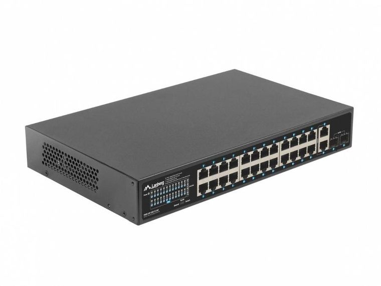 Lanberg, switch, 24-1gb POE+/2X GB/2X SFP, 360W