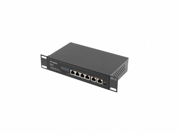 Lanberg, switch, POE+ RACK 10"/19" (4X 100MB/S POE+, 2X 100MB/S) RSFE-4P-2FE-60