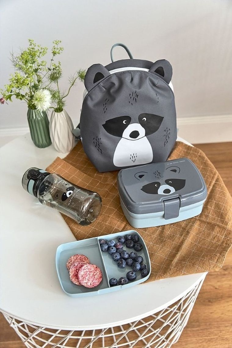 Lassig, About Friends, Szop, zestaw na lunch: lunchbox + tritanowa butelka, 460 ml