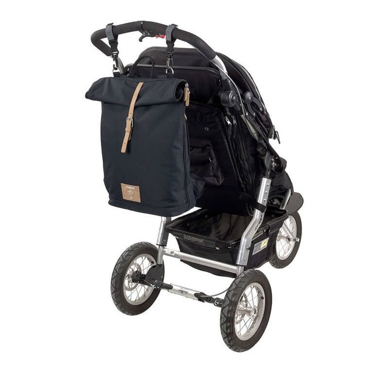 Lassig, Green Label, Rolltop Up Backpack, plecak dla mam z akcesoriami, Night Blue