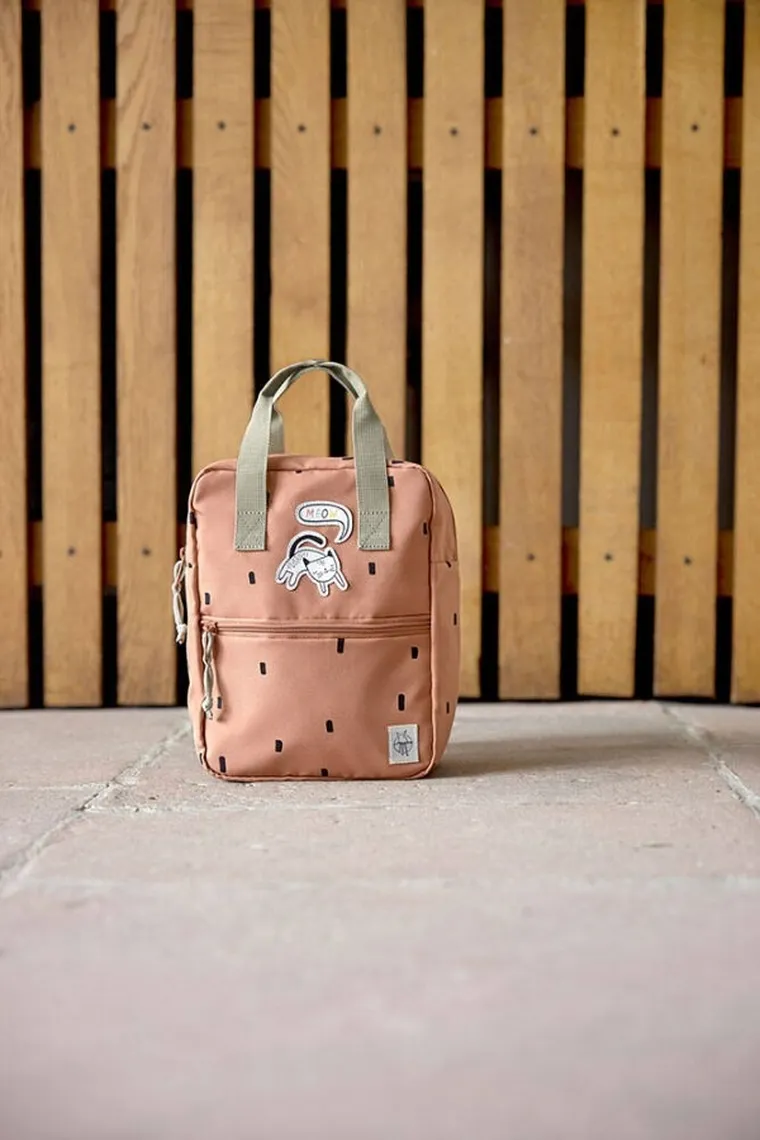 Lassig, Happy Prints, plecak dla przedszkolaka, kwadratowy, karmelowy