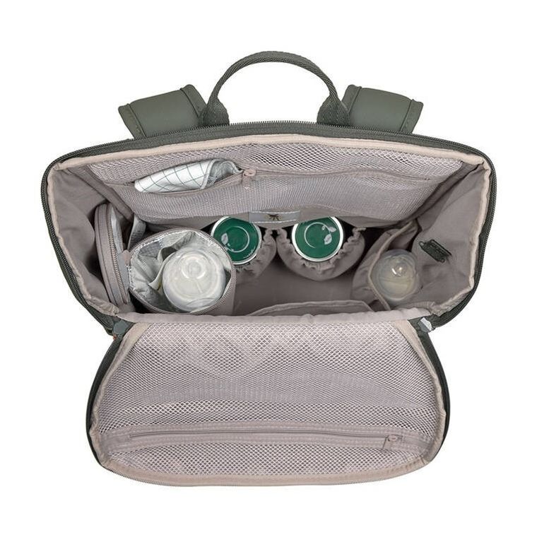 Lassig, Slender Up, Green Label, plecak dla mam z akcesoriami, Olive