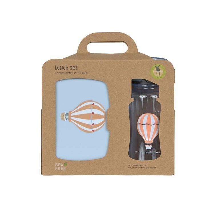 Lassig, Tiny Drivers, lunchbox + bidon, tritanowa butelka, 460 ml, Balon