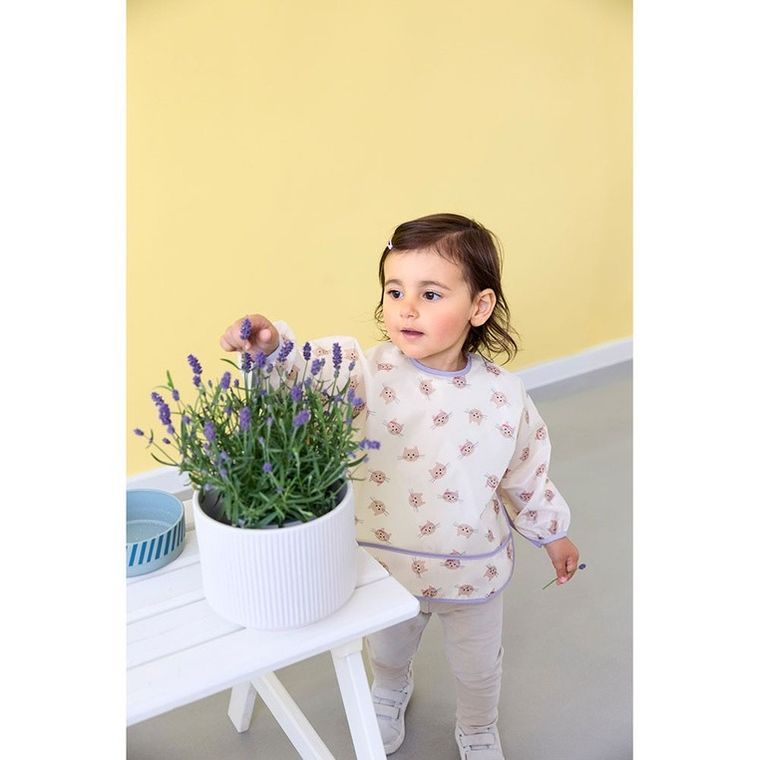 Lassig, Tiny Team, zestaw śliniaków z długim rękawem, kotek, 6m+