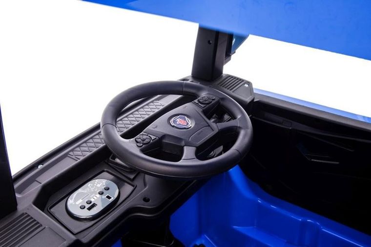 Lean Cars, auto na akumulator, Scania 500R HL698 4-4, niebieskie