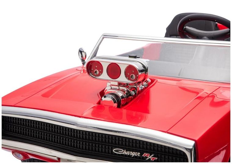 Lean Cars, Dodge Charger R/T, pojazd na akumulator, DLS-K12 24V7Ah, czerwony