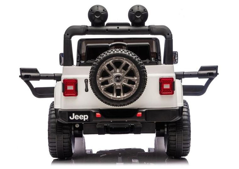 Lean Cars, Jeep Rubicon, pojazd na akumulator 4-4, DK-JWR556 4-200W 24V, biały