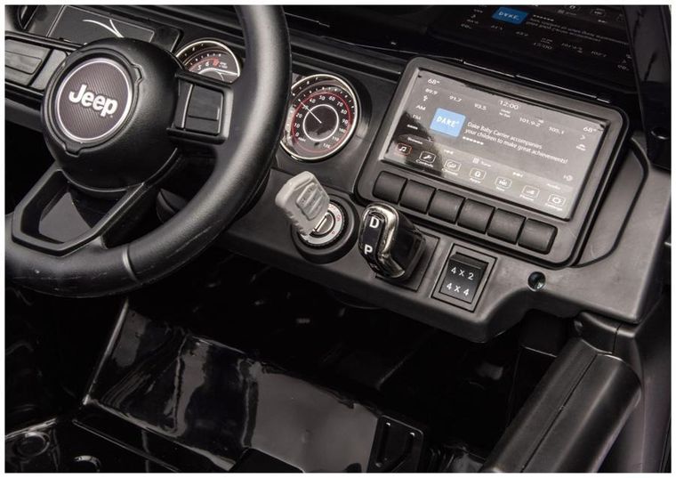 Lean Cars, Jeep Rubicon, pojazd na akumulator 4-4, DK-JWR556 4-200W 24V, czarny